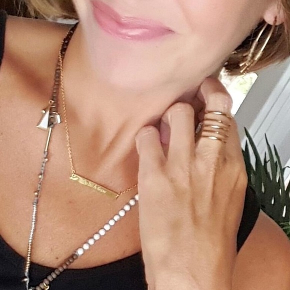 Stella and Dot retired Signature Engravable Delicate Necklace “life is short” - Picture 7 of 7